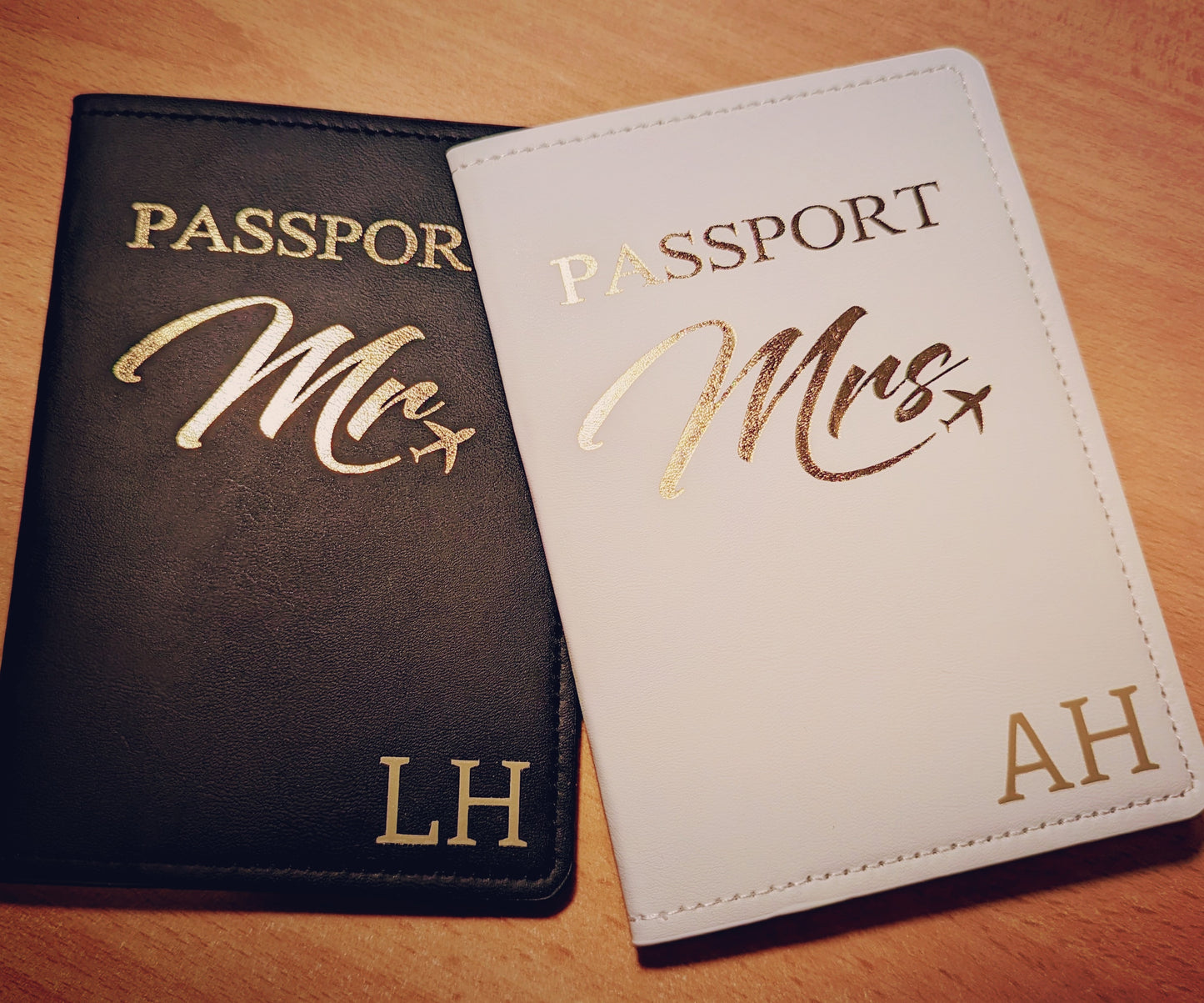 Mr & Mrs Passport Cover Set