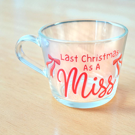 Large glass last Christmas mug
